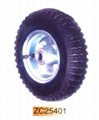 Rubber wheel and solid tyres