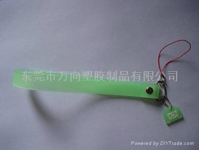 PVC軟膠手機繩   PVC滴膠手機吊繩