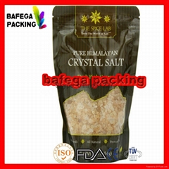 Custom waterproof bags /200g 500g 1kg printed salt bag grade plastic food bag /c