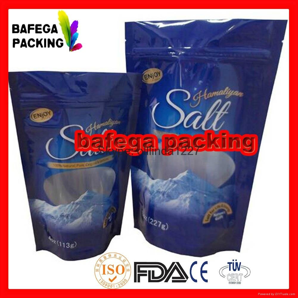 Custom waterproof bags /200g 500g 1kg printed salt bag grade plastic food bag /c 2