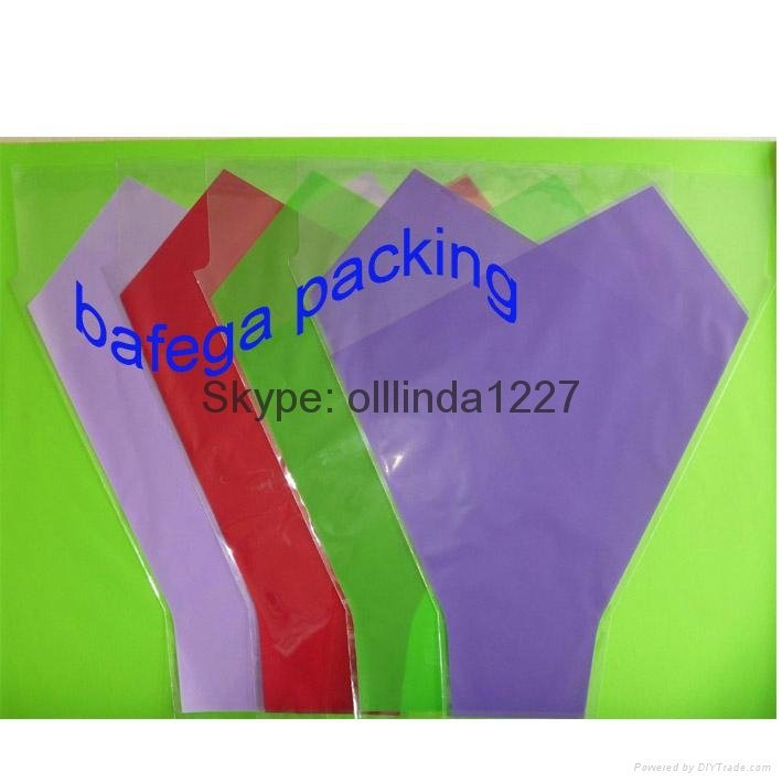 Printed Plastic Flower Bags / single rose flower sleeve 3