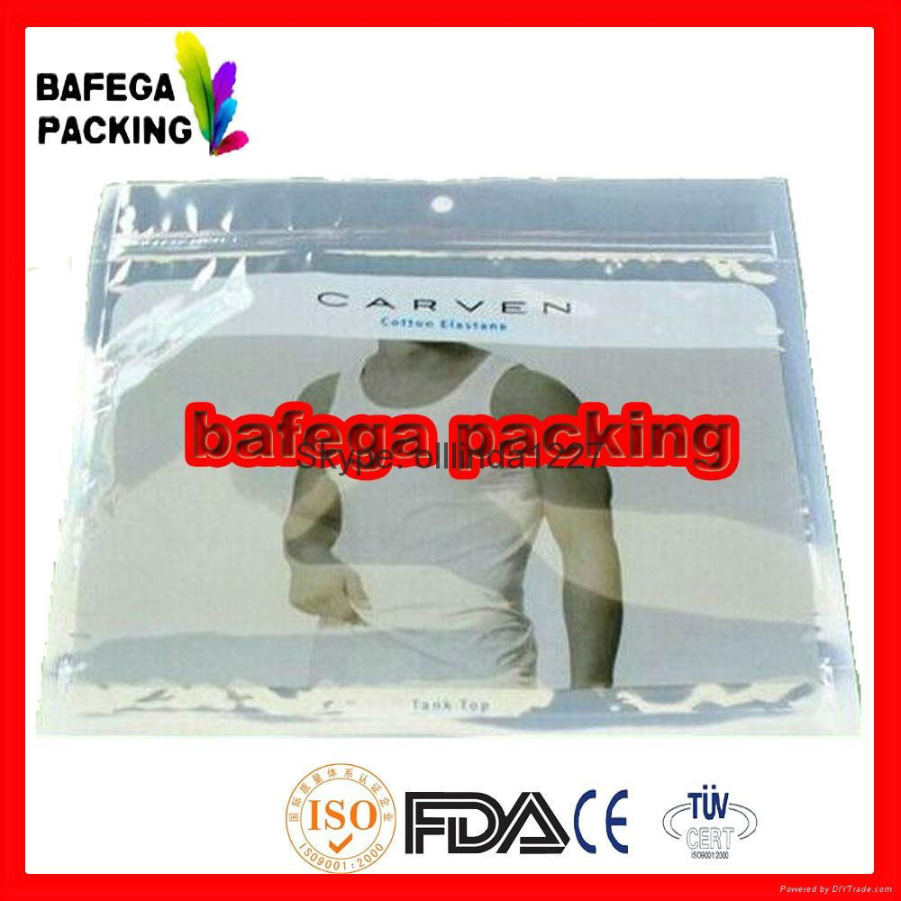 transparent advertising plastic zipper bag underwear bag BFGW0013