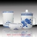 商务会议礼品陶瓷茶杯三件套 1