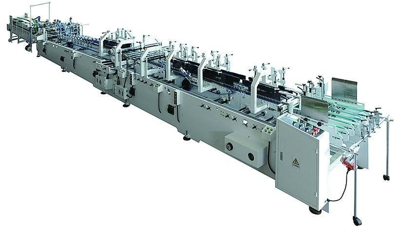 Automatic high speed folding and gluing machine