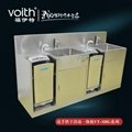 深圳雙人醫用304不鏽鋼洗手烘乾一體水槽VT-SHG系列