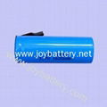 18500 3.7V 1600mAh battery with welded tabs 1