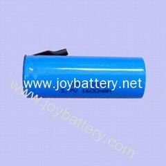 18500 3.7V 1600mAh battery with welded