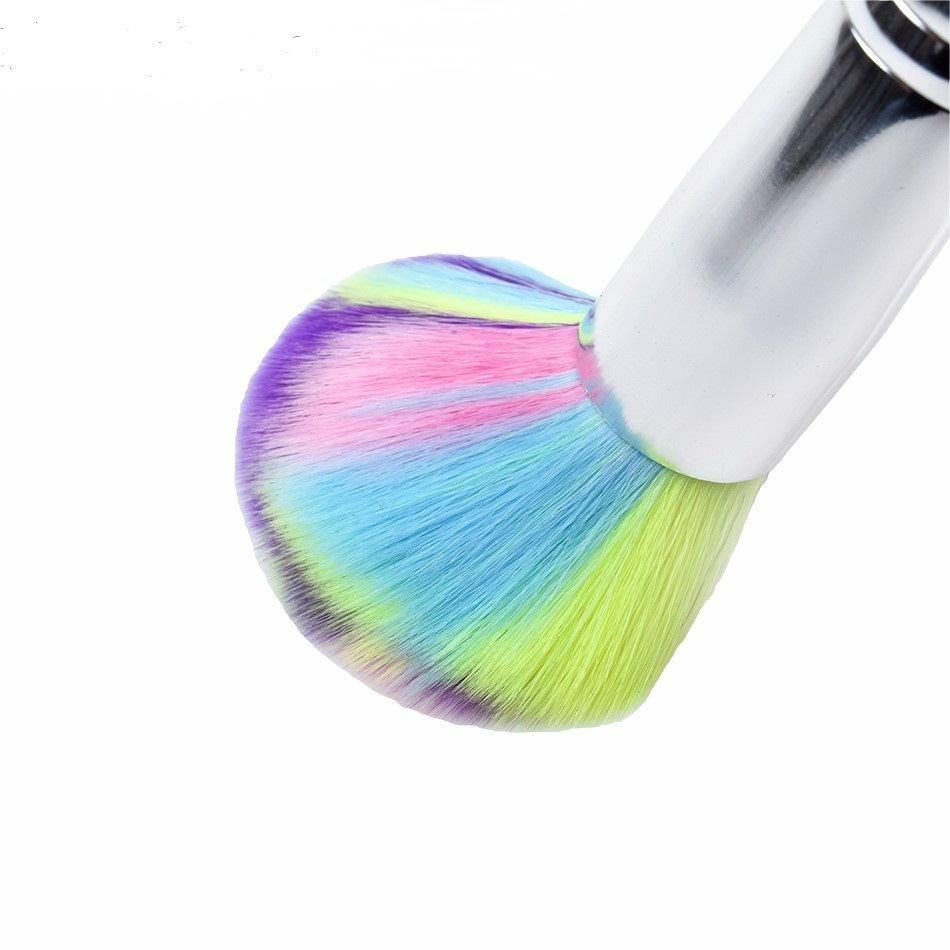 Hot Selling 5pcs Rainbow Hair Makeuap Brush Gold Spiral Makeup Brush Set 2
