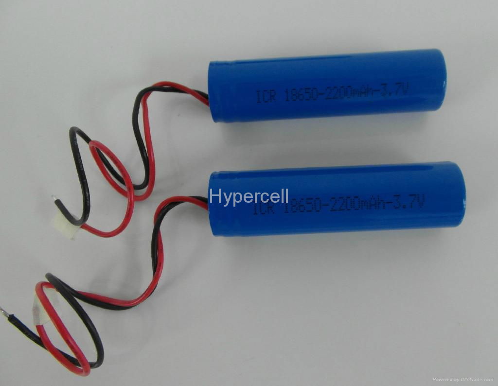 Lithium ion 18650 2200mAh battery