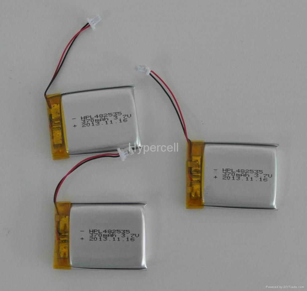 sensor lithium polymer battery 482535 370mAh 3.7V