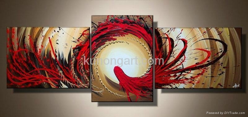 Canvas Art Abstract Group Oil Paintings with Stretched Frame 2
