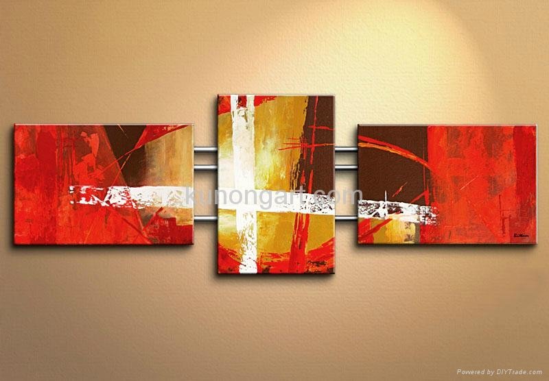 Wall Arts Abstract Oil Paintings with Stretched Frame 5
