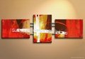 Wall Arts Abstract Oil Paintings with Stretched Frame