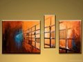 Handpainted Abstract Canvas Oil Painting with Stretched Frame