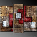 Handmade Canvas Art Abstract Paintings with Stretched Frame