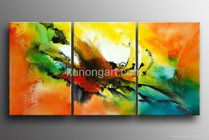 Handpainted Canvas Art Modern Oil Painting with Stretched Frame 2
