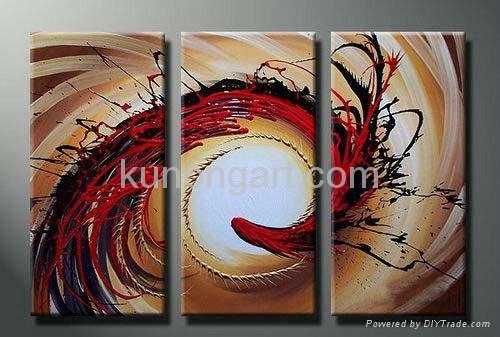Hand-painted Canvas Art Abstract Decoration Paintings with Stretched Frame