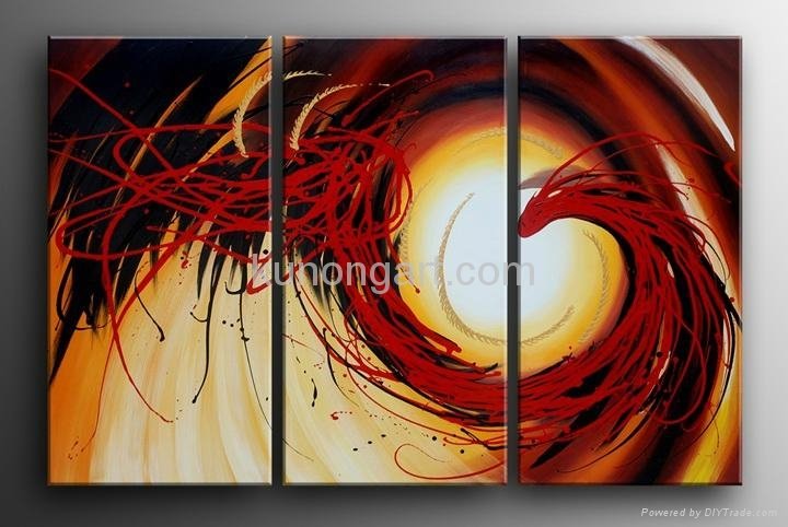Hand-painted Canvas Art Abstract Decoration Paintings with Stretched Frame 2