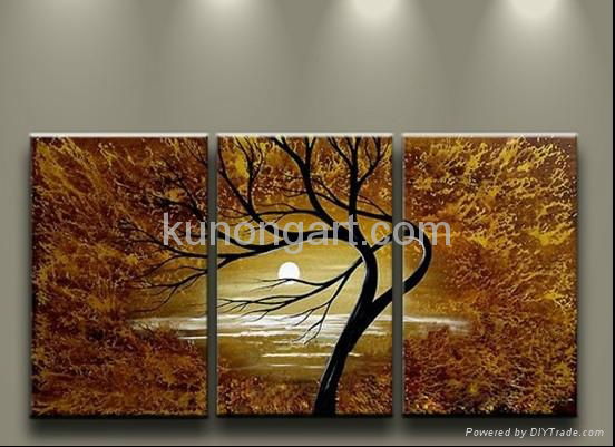 Handmade Canvas Arts Landscape Painting with Stretched Frame  3