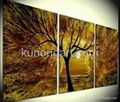 Handmade Canvas Arts Landscape Painting with Stretched Frame  4