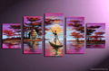 Handpainted African Canvas Arts Landscape Painting with Stretched Frame    2