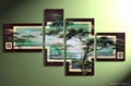 Handpainted African Canvas Arts Landscape Painting with Stretched Frame   