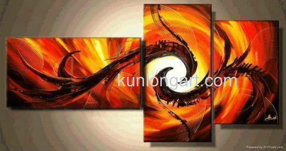 Canvas Art Abstract Group Oil Paintings with Stretched Frame