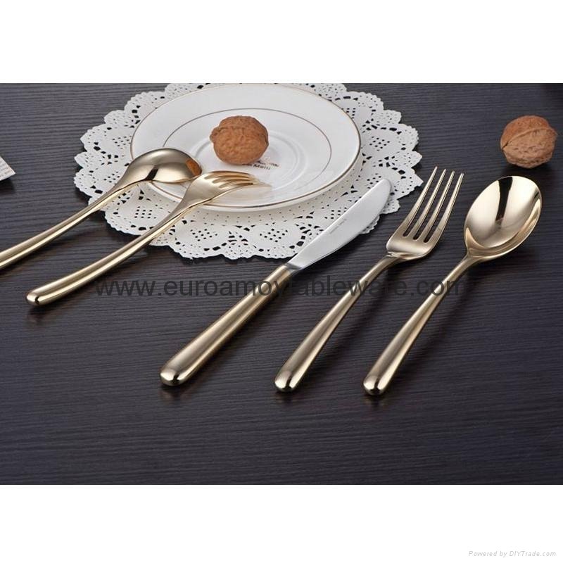 Stainless Steel Cutlery Set with Gold Forged CT-137 