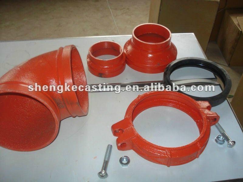 casting grooved pipe fitting pipe coupling