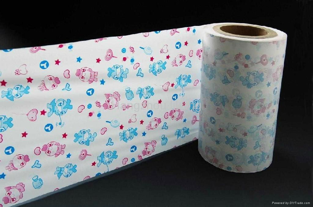 two printing colours film for diaper backsheet