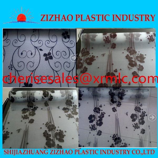 Printed PVC foam garden table cloth/outdoor table cloth