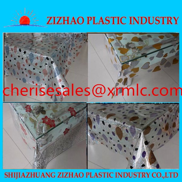 Printed PVC foam garden table cloth/outdoor table cloth 2