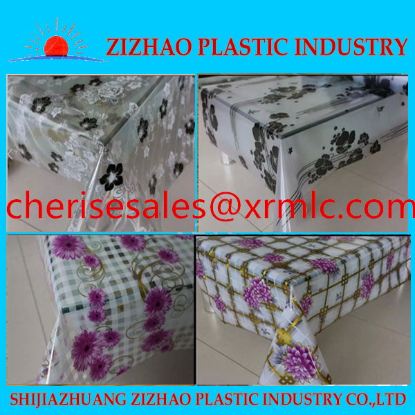 Printed PVC foam garden table cloth/outdoor table cloth 3