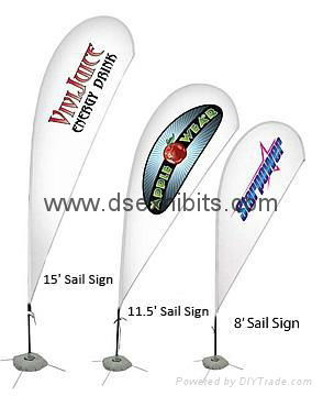 Teardrop flying banner stand 