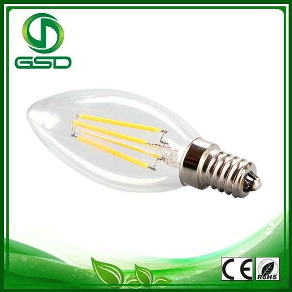 New products on china market 4W white Aluminum+pc  led filament light