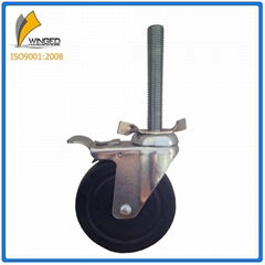 middle-duty caster for scaffold made by rubber