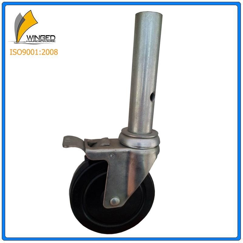 middle-duty caster for scaffold made by rubber 2