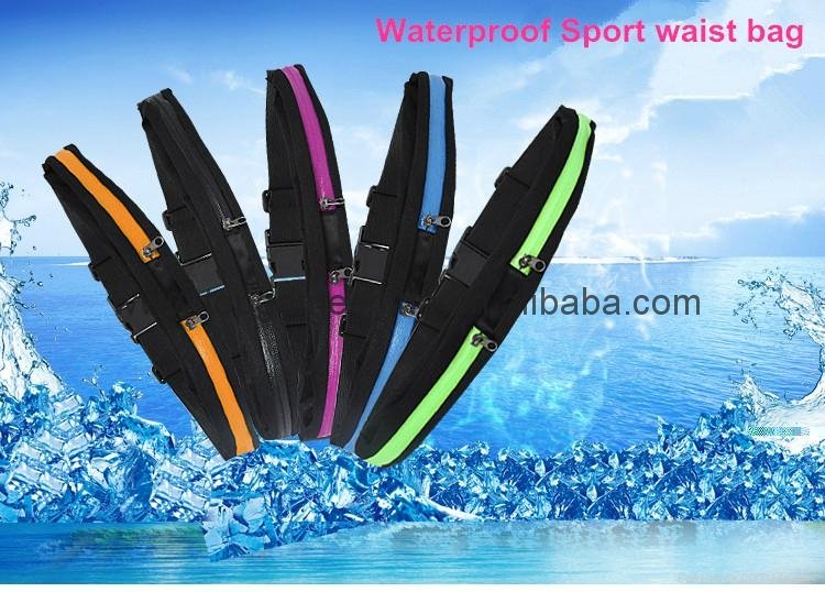 Waterproof sport elastic waist bag for men