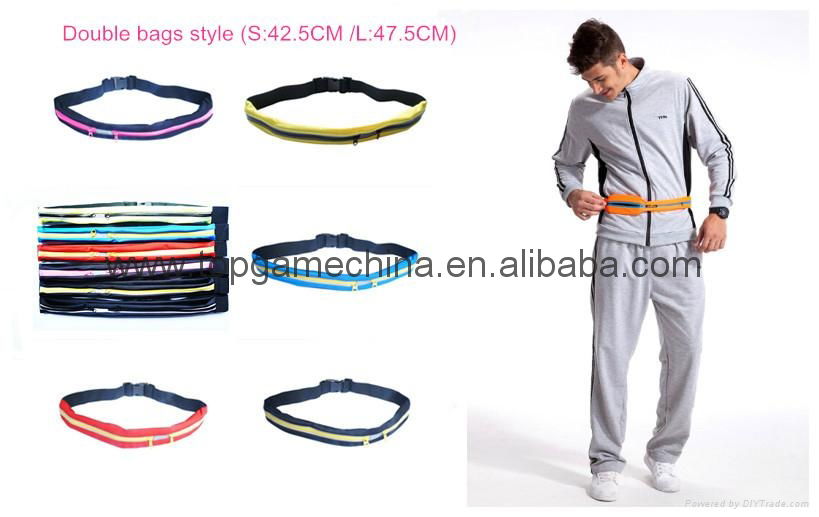 Elastic running belt bag with pocket 