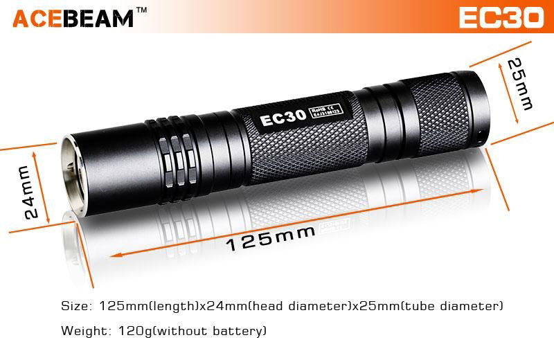 ACEBEAM EC30 CREE XML-T6 500LM EDC Flashlight 3