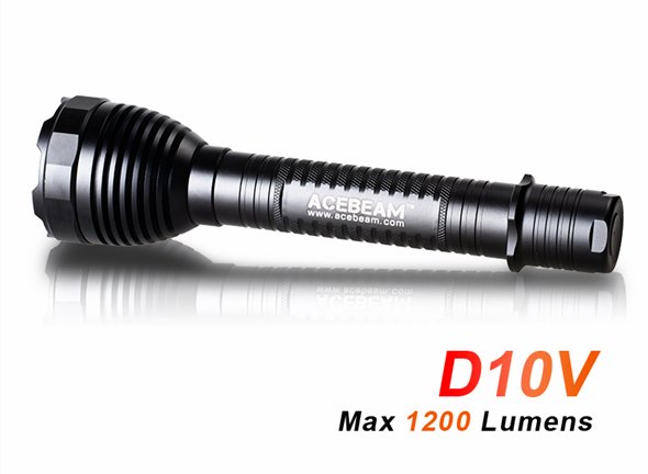 ACEBEAM D10V 1200 Lumens Cree XM-L2 LED Diving Flashlight 