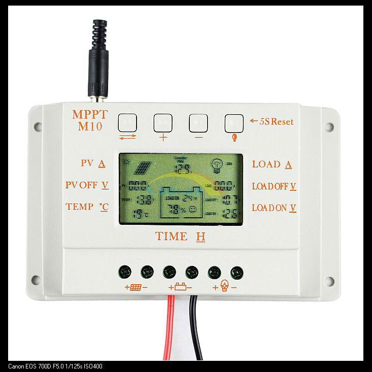 M10 10A Solar Lighting charge controller LCD 2