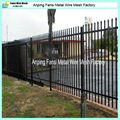 2.1m(H)x2.4m(W) spear top security steel garrison fence supplier 2