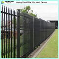 2.1m(H)x2.4m(W) spear top security steel garrison fence supplier 4