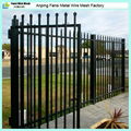 2.1m(H)x2.4m(W) spear top security steel garrison fence supplier 5