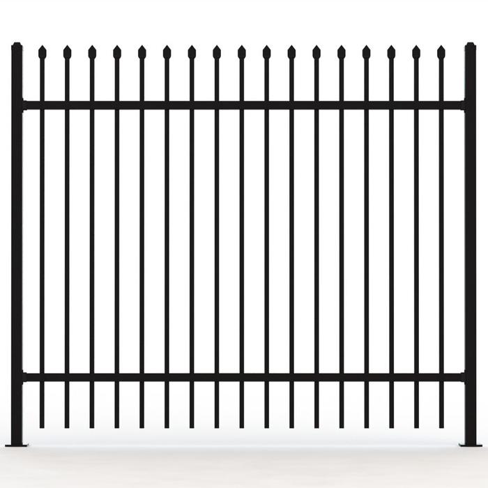 2.1mx2.4m spear top steel security fence