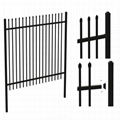 2.1mx2.4m spear top steel security fence 2