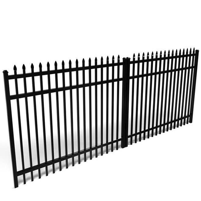 2.1mx2.4m spear top steel security fence 3