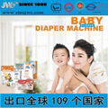 Semi servo elastic waistband baby diaper machine