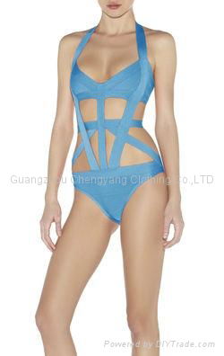 2015 hot sale sexy bandage bikini bandage dress swimsuit and beach suit